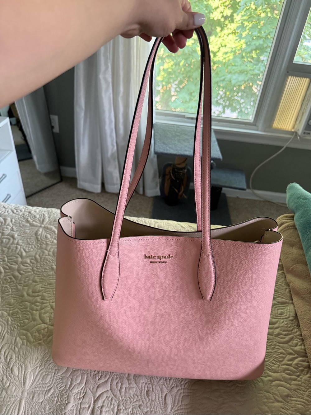 Kate Spade Pink Tote Bag w Mini Floral Pouch